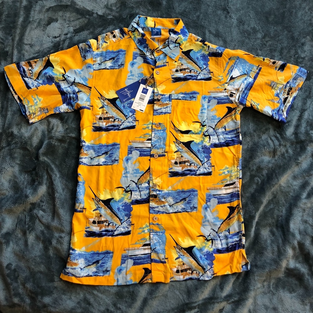 Guy Harvey Swordfish Button Down Shirt NWT